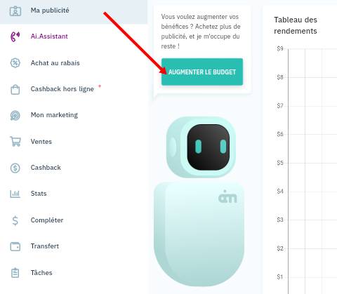 Dépôt et paiement ai marketing