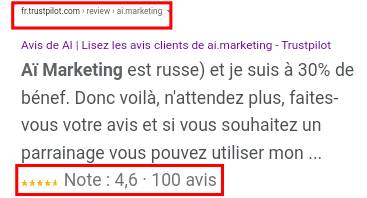 Avis ai marketing sur trustpilot