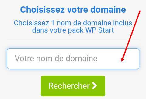 La recherche de votre nom de domaine