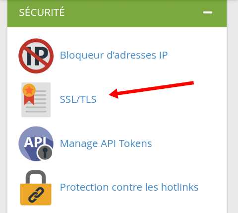 Configuration du certificat Ssl lors de la création d