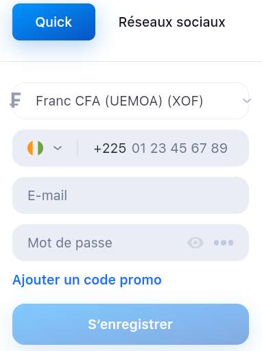 1win formulaire d