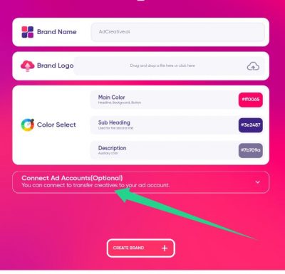 Adcreative ai connecté compte publicitaire